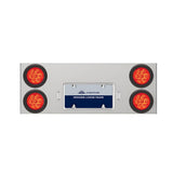 Stainless Rear Center Panel with 4" Reflector LED Lights and Grommet