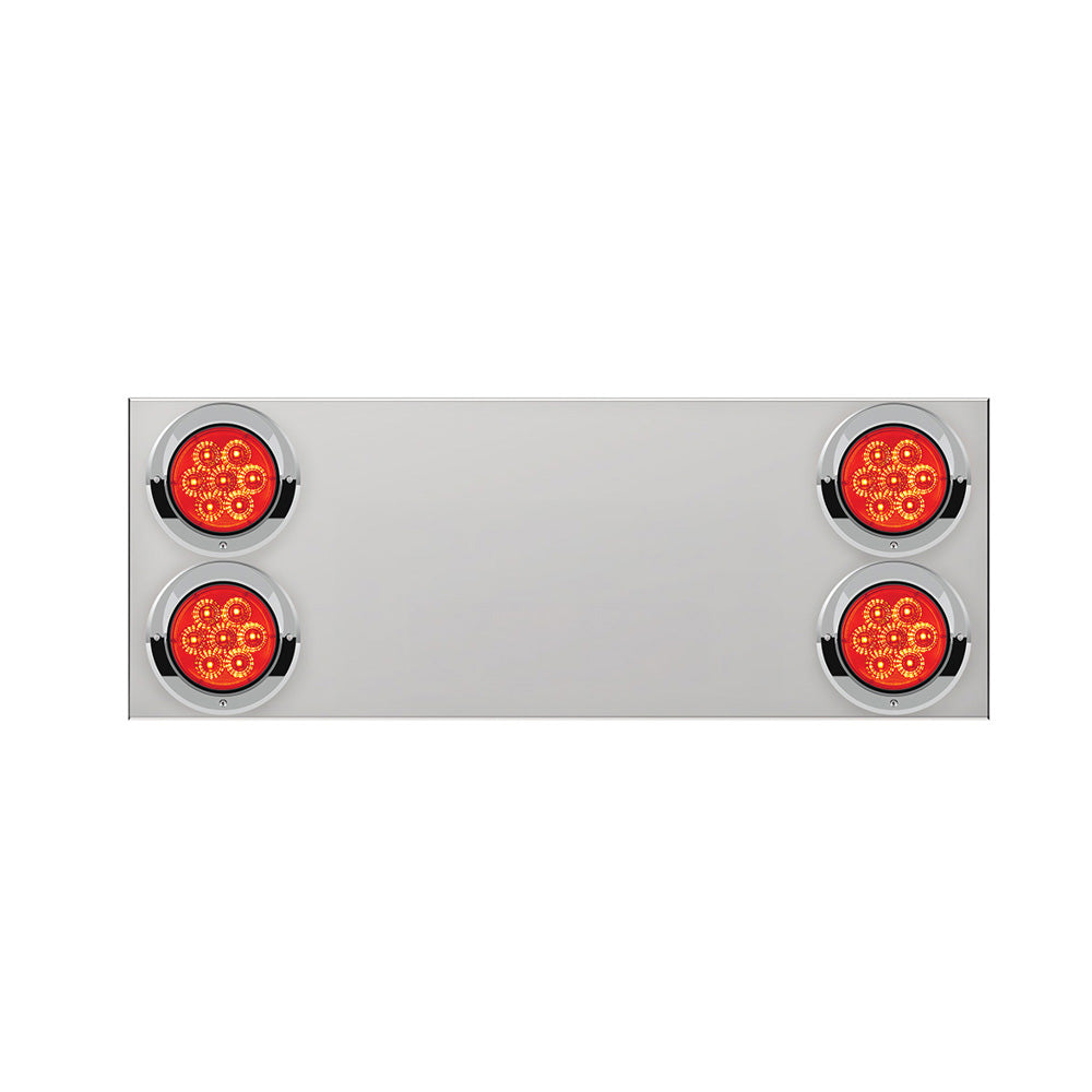 Rear Center Panel with Red S/T/T 4" Lights No LP Cutout