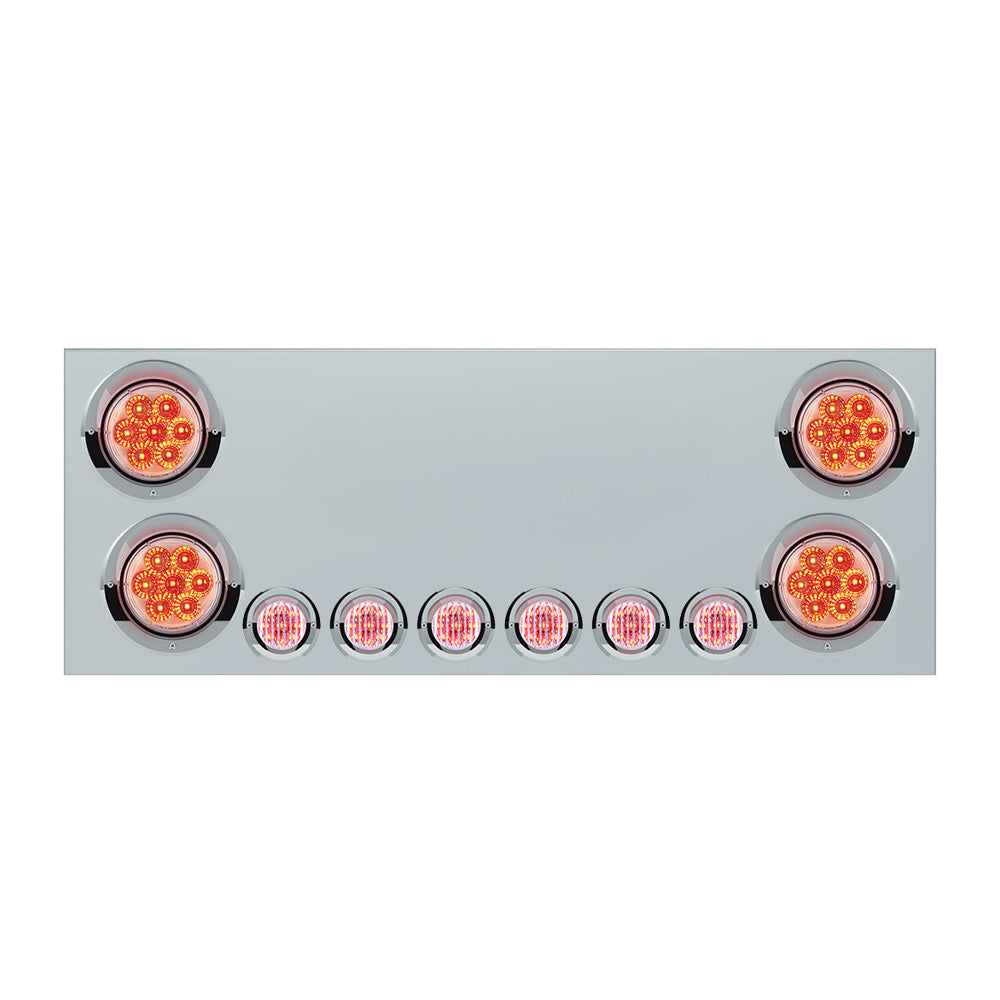Stainless Steel Center Panel with Reflector Lights, Visor and No LP