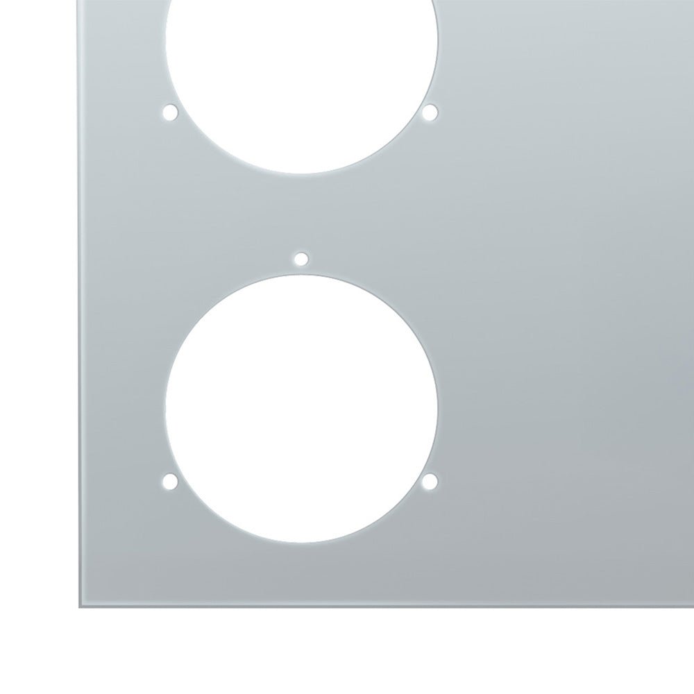 Stainless Steel 33-3/4" Rear Center Panel with Four 4" Light Cutouts