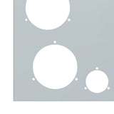 Stainless Steel Rear Center Panel with 4" and 2" Light Cut Outs