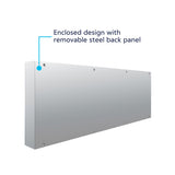Stainless Steel Rear Center Panel with 4" and 2" Light Cut Outs