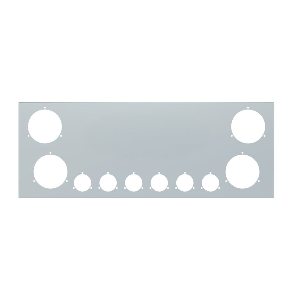 Stainless Steel Rear Center Panel with 4" and 2" Light Cut Outs