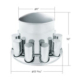 Chrome Extra Tall Rear Axle Cover with 33mm Thread On Tall Nut Covers Kit