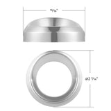 2-7/16" Liquid Silver Small Gauge Cover with Visor