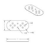 PB, KW Above the Door SS Dome Light Plate 8 Mini Light Holes