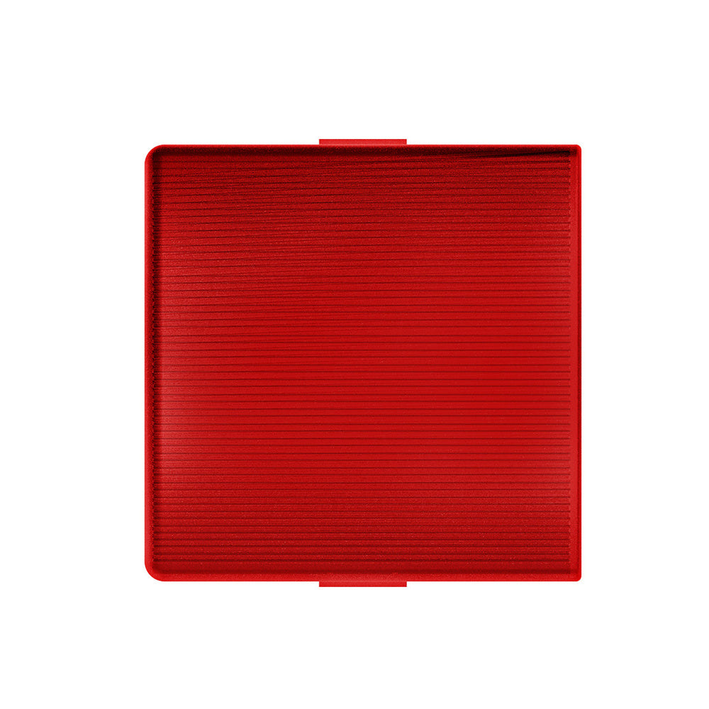 3" x 3" Red Square Dome Light Lens