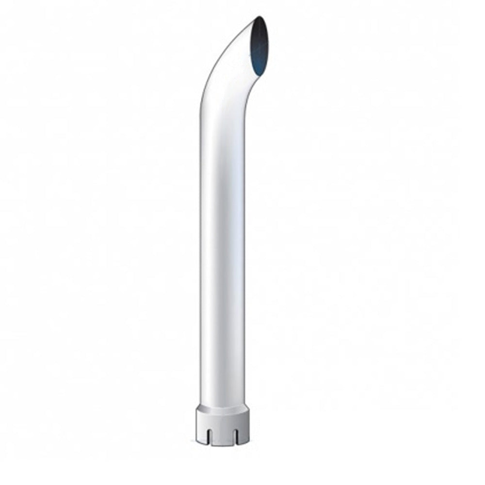 5"D x 60"L Chrome Curved Top Stack Expanded End