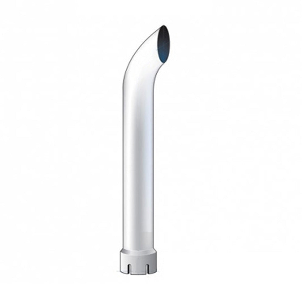 6"D x 48"L Chrome Curved Top Stack Expanded End