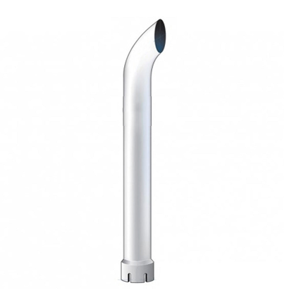 6"D x 108"L Chrome Curved Top Stack Expanded End