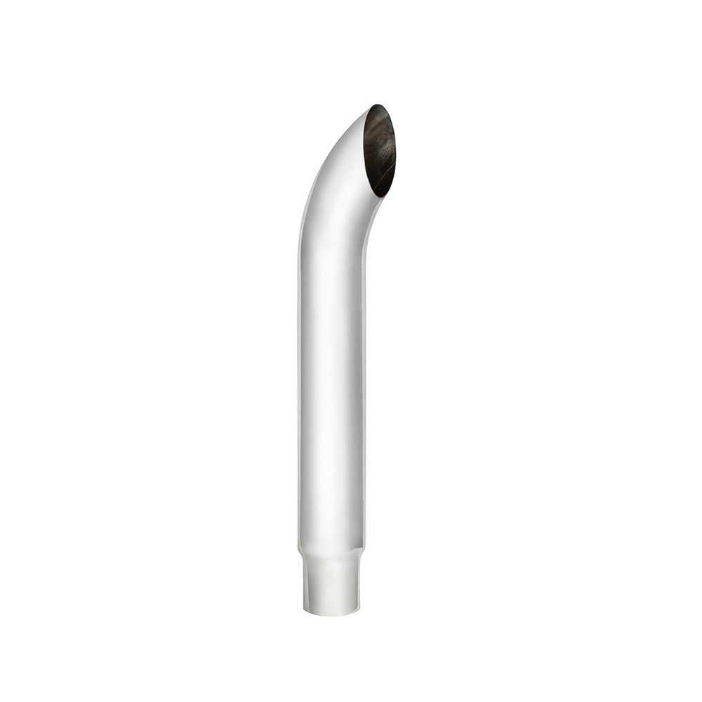 6"-5"D x  36"L Chrome Curved Top Stack Plain End