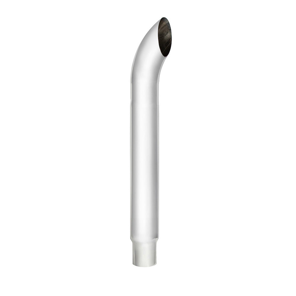 6"-5"D x  72"L Chrome Curved Top Stack Plain End