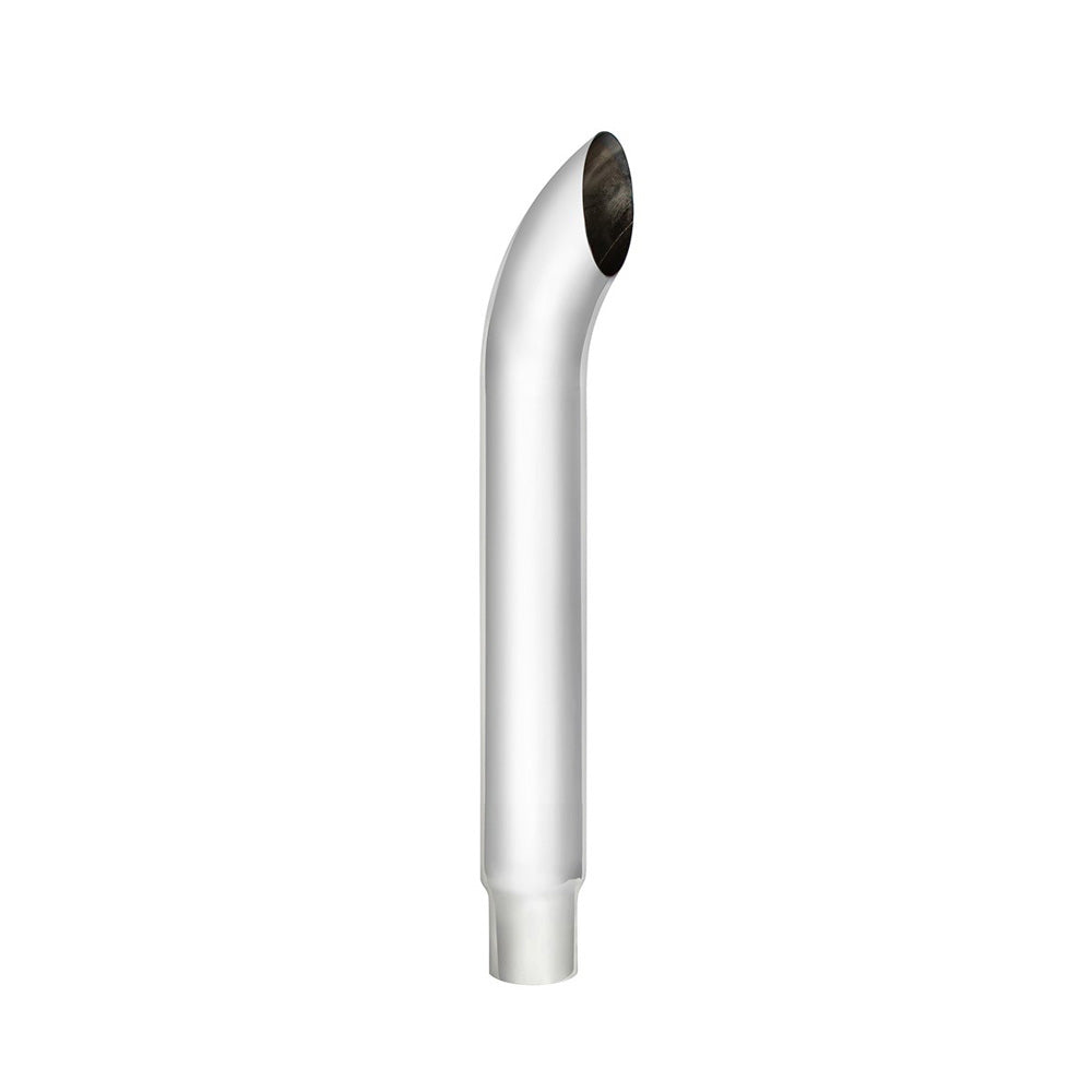 7"-5"D x  48"L Chrome Curved Top Stack Plain End