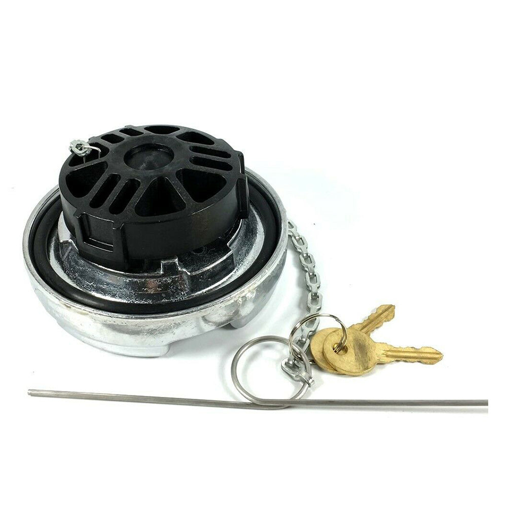 Peterbilt Lever Style Locking Aluminum Silver Fuel Cap
