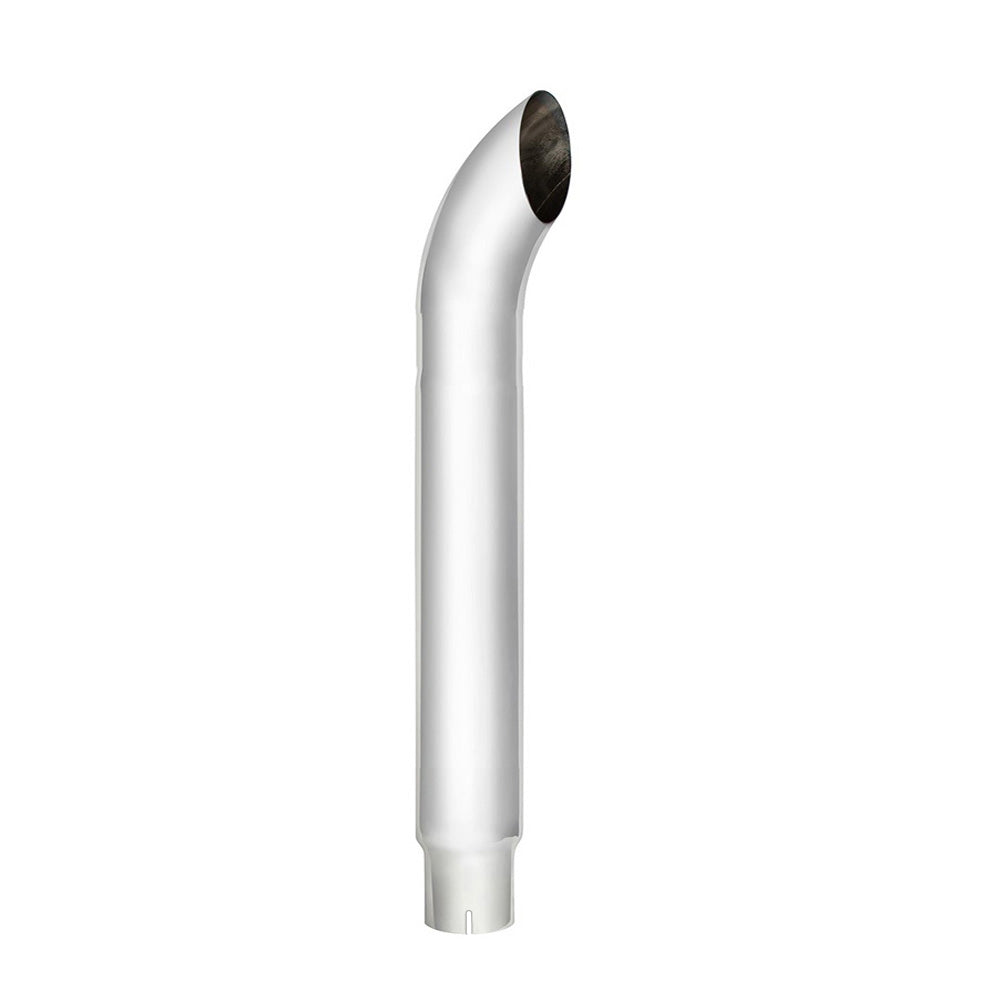 7"-5"D x 108"L Chrome Curved Top Stack Expanded End