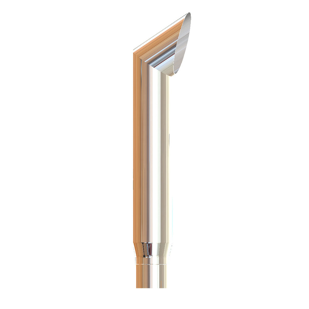 7"-5"D x 60"L Chrome Brute Top Stack Plain End