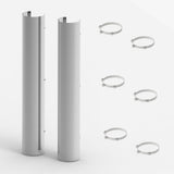 8" x 60"L Stainless Steel Exhaust Shield with Clamps