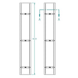 8" x 60"L Stainless Steel Exhaust Shield with Clamps
