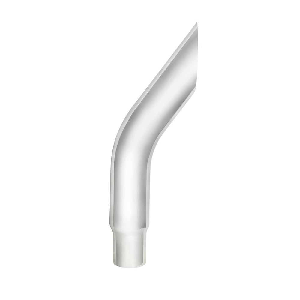 7"-5"D x 36"L Chrome Bull Horn Top Stack Plain End