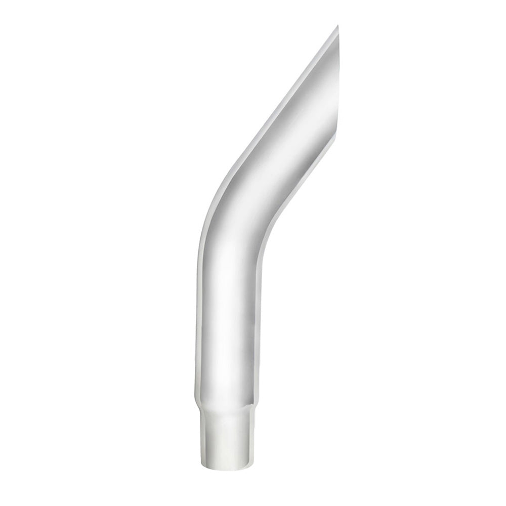 7"-5"D x 48"L Chrome Bull Horn Top Stack Plain End