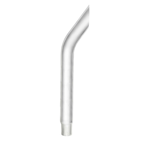 6"-5"D X 96"L chrome bull horn top stack expanded end