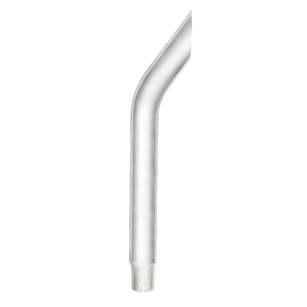 7"-5"D x 96"L Chrome Bull Horn Top Stack Expanded End