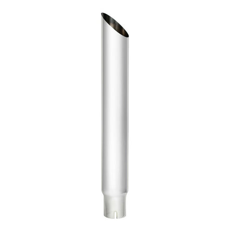 6"-5"D X 72"L chrome mitered stack expanded end