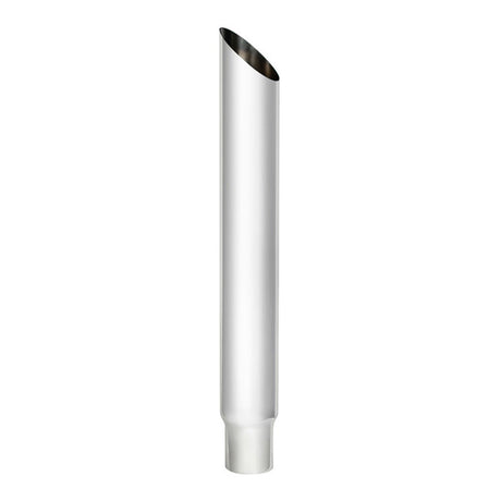 8"-5"D X 48"L chrome mitered top stack plain end