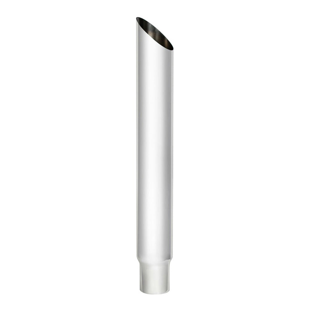 7"-5"D x 48"L Chrome Mitered Top Stack Plain End