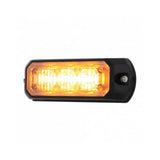 4" Amber 3 LED Mini Warning Light with Clear Lens