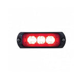 4" Mini 3 Red LED Warning Light with Clear Lens