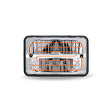 4" x 6" Heated LED Low Beam Reflector Head Light with White Glow Accent