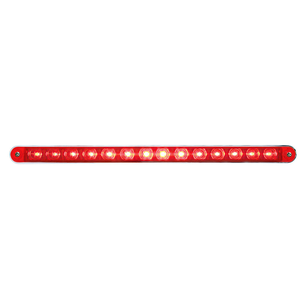 12" Light Bar with Chrome Bezel and 14 Red LEDs