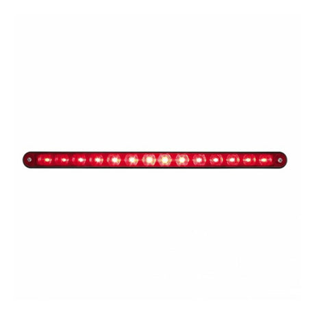 12" Light bar with black housing and 14 red leds