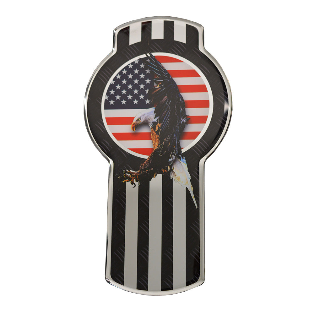 Kenworth Eagle Flag Emblem with Black Background
