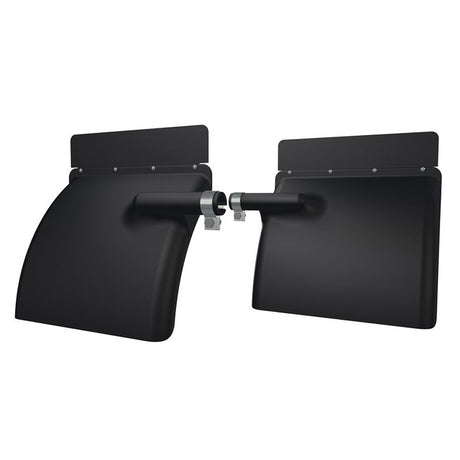 Black poly aero slipper quarter fender with black top flaps