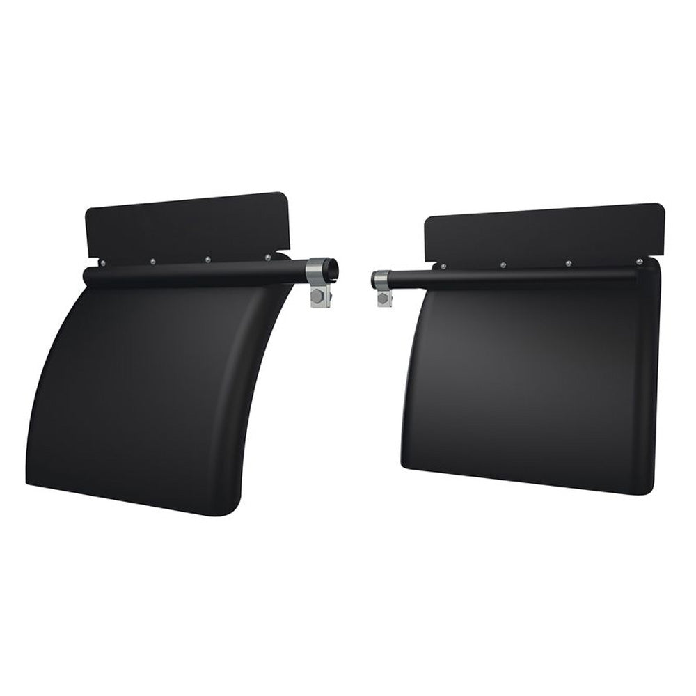 Black Poly Cross Tube Quarter Fender XTC-24 with Black Top Flaps