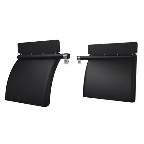 Black poly cross tube quarter fender XTC-24 with black top flaps