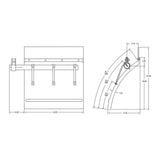 SS Classic Cross Tube Quarter Fender XTC-24 Low Mount with Top Flaps