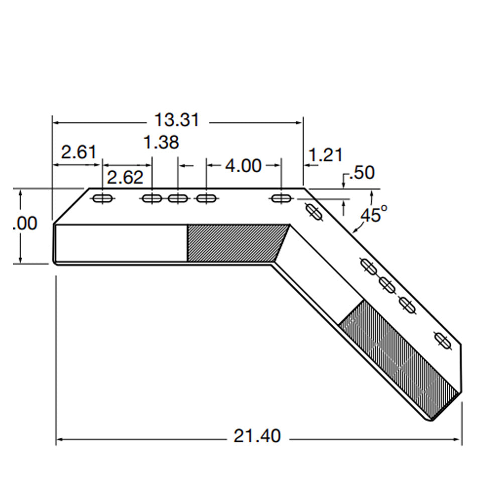Stainless Steel Angled Conspicuity Mud Flap Hanger