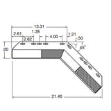 Stainless Steel Angled Conspicuity Mud Flap Hanger