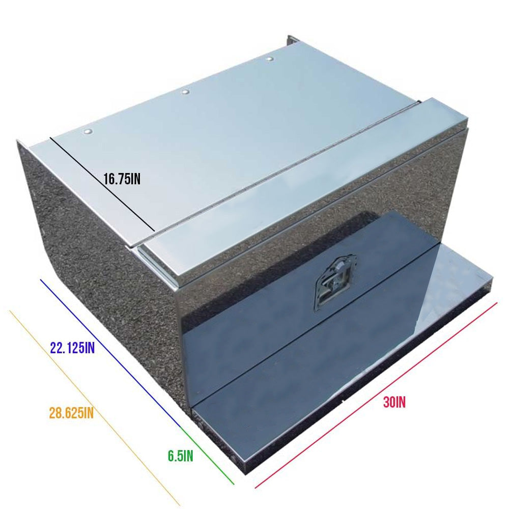 Peterbilt 30"L Stainless Smooth Step Cab Entry Tool Box