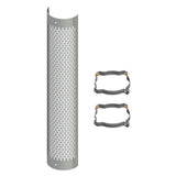 48" Heatshield with Vertical Cutouts, Two Clamps