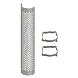48" Heatshield with Vertical Cutouts, Two Clamps