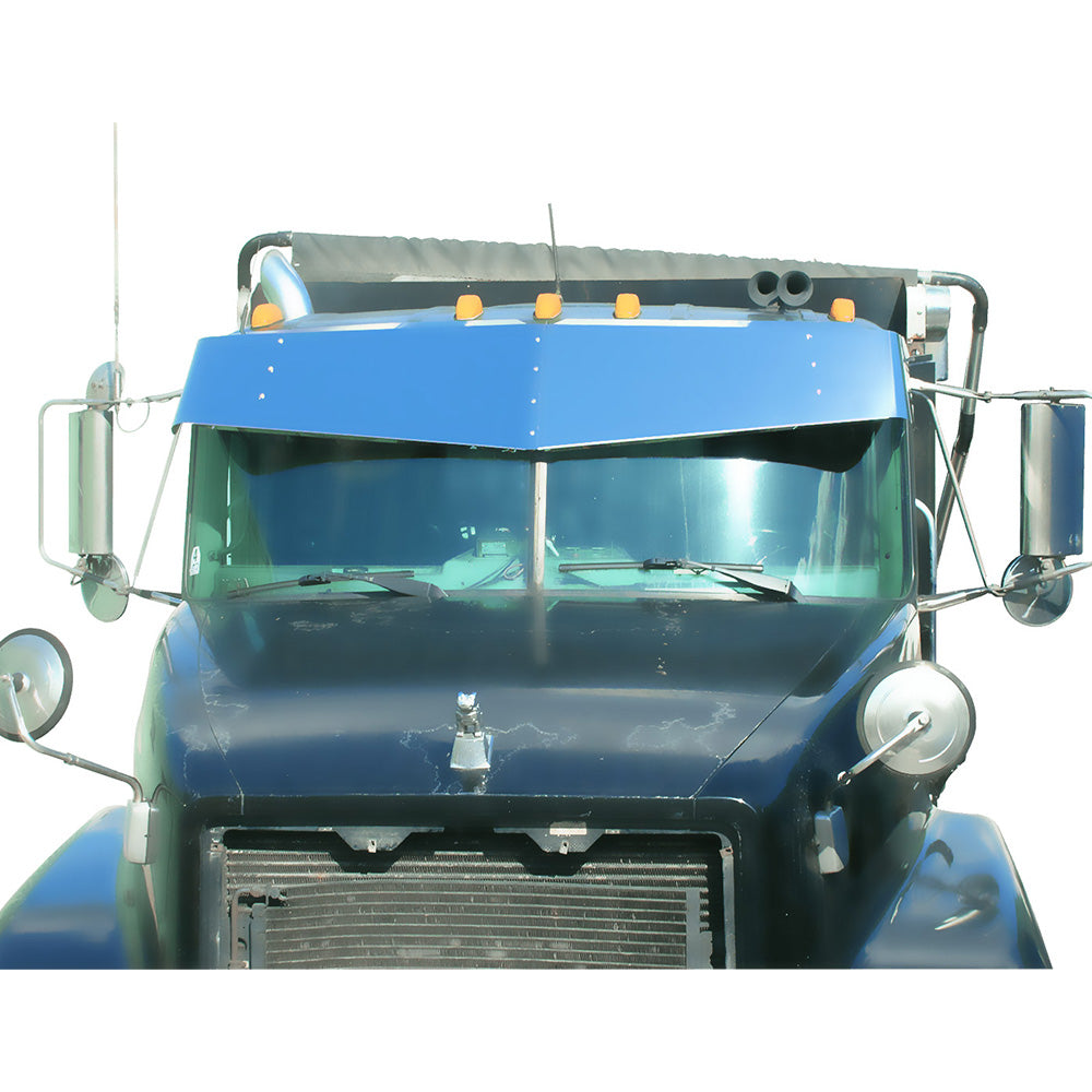 13" x 15" Stainless Steel V-Style Visor for 1994 - 2004 Mack CH