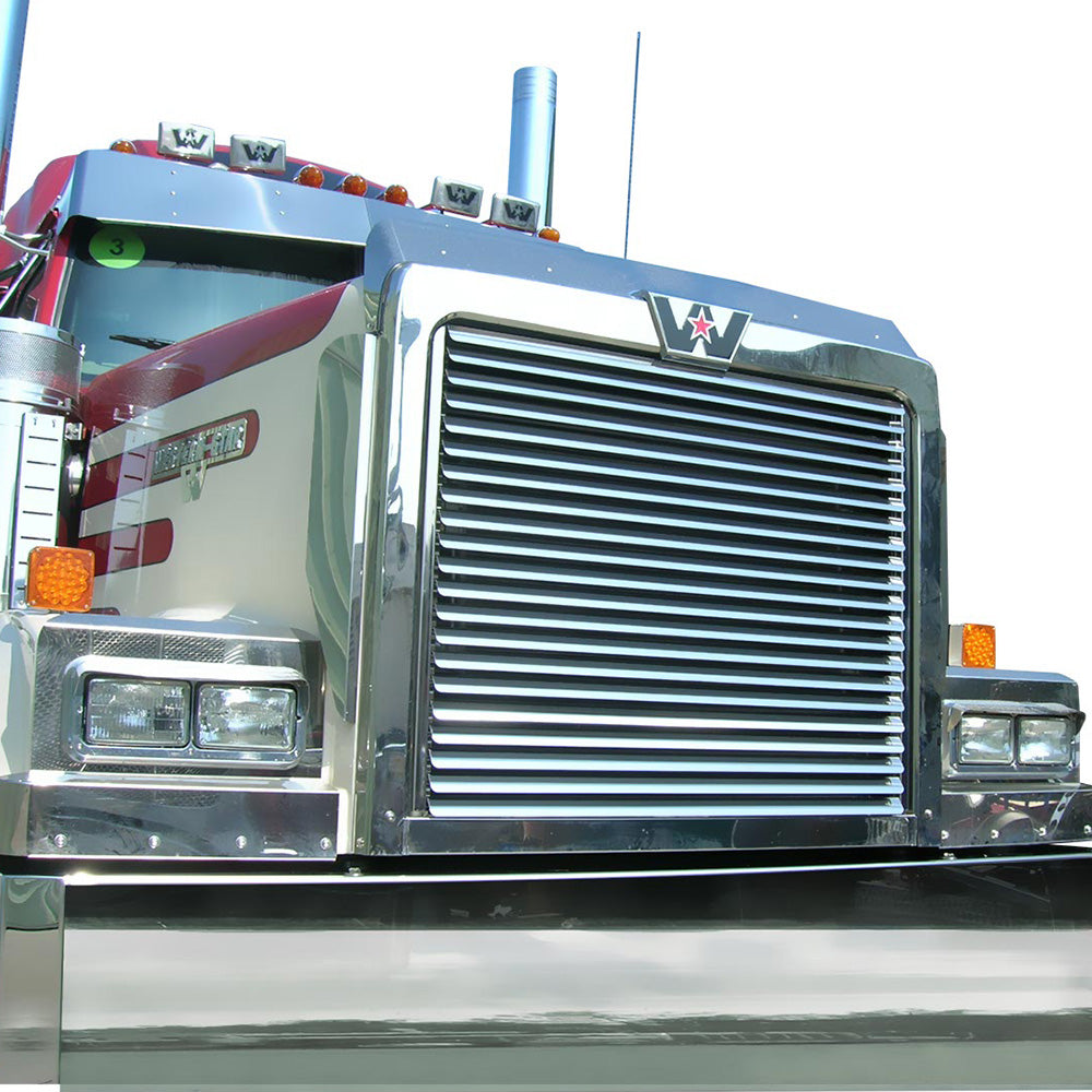 Western Star 4900EX Long Hoods 1997 - 2016 Stainless Grill with 21 Louvers