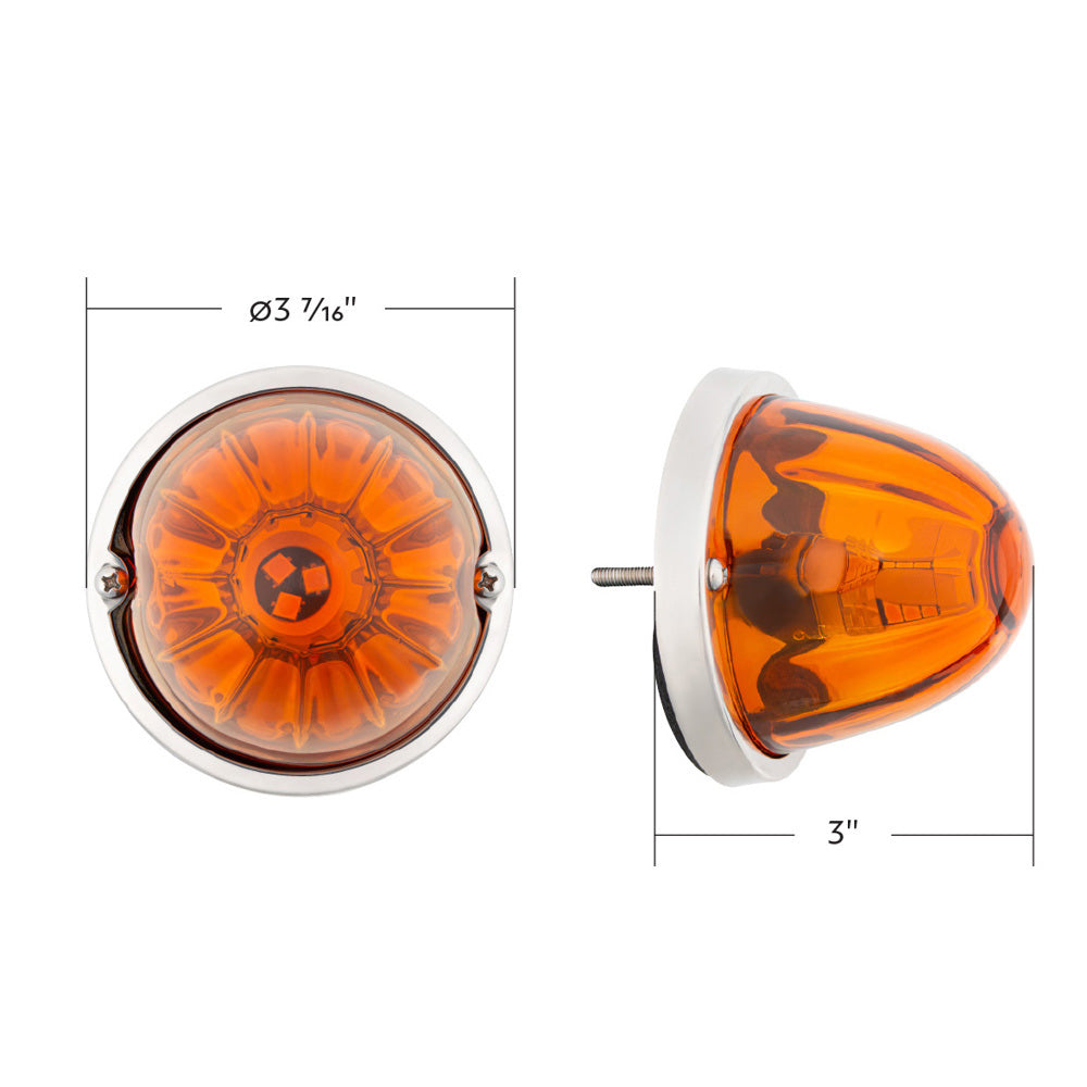Ultraburst Glass Watermelon Flush Mount 18 LED Bulb