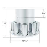 Chrome Extra Tall Flat Top Rear Axle Cover Kit