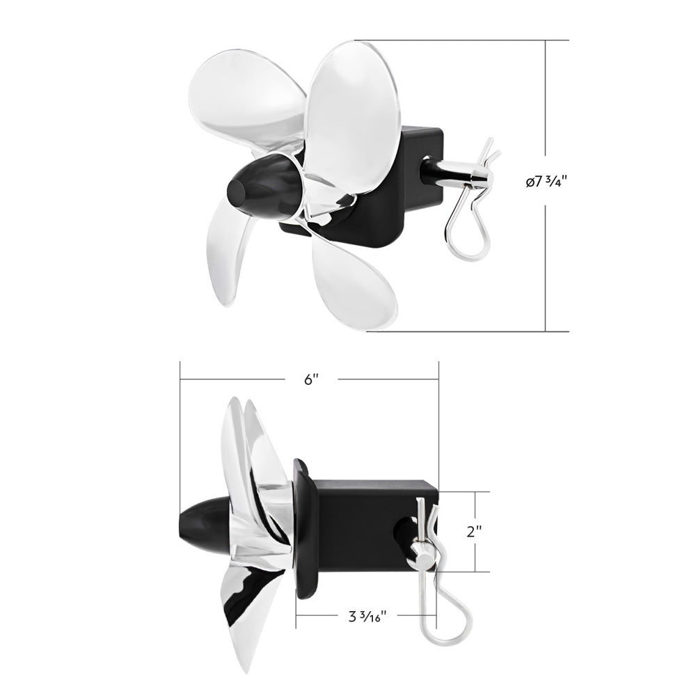 Spinning Propeller Hitch Cover for 2" x 2" Trailer Hitch Receiver