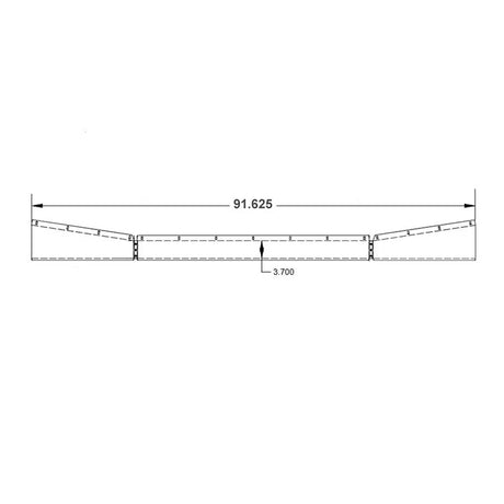 Kenworth T880 set back axle tapered under bumper bar, close-up